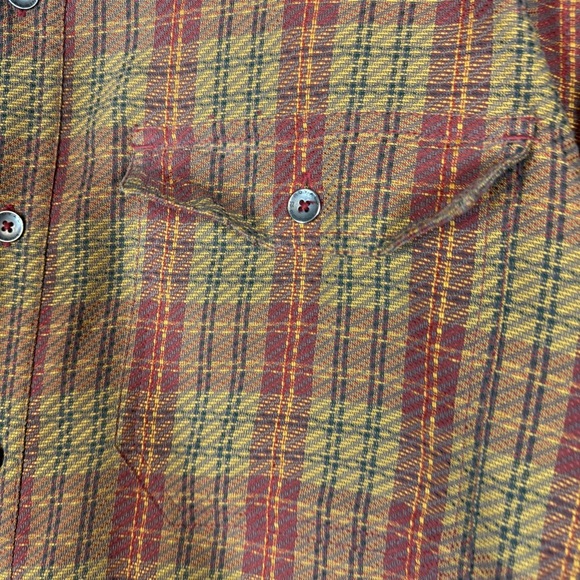 Royal Robbins Plaid Button Down Shirt Brown Red Yellow Size L Outdoor Casual - Picture 4 of 16